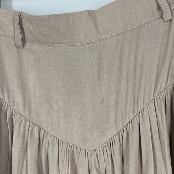 NWT Mulla Wide Leg Pleated Pants in Beige | Size Small - Picture 8 of 9